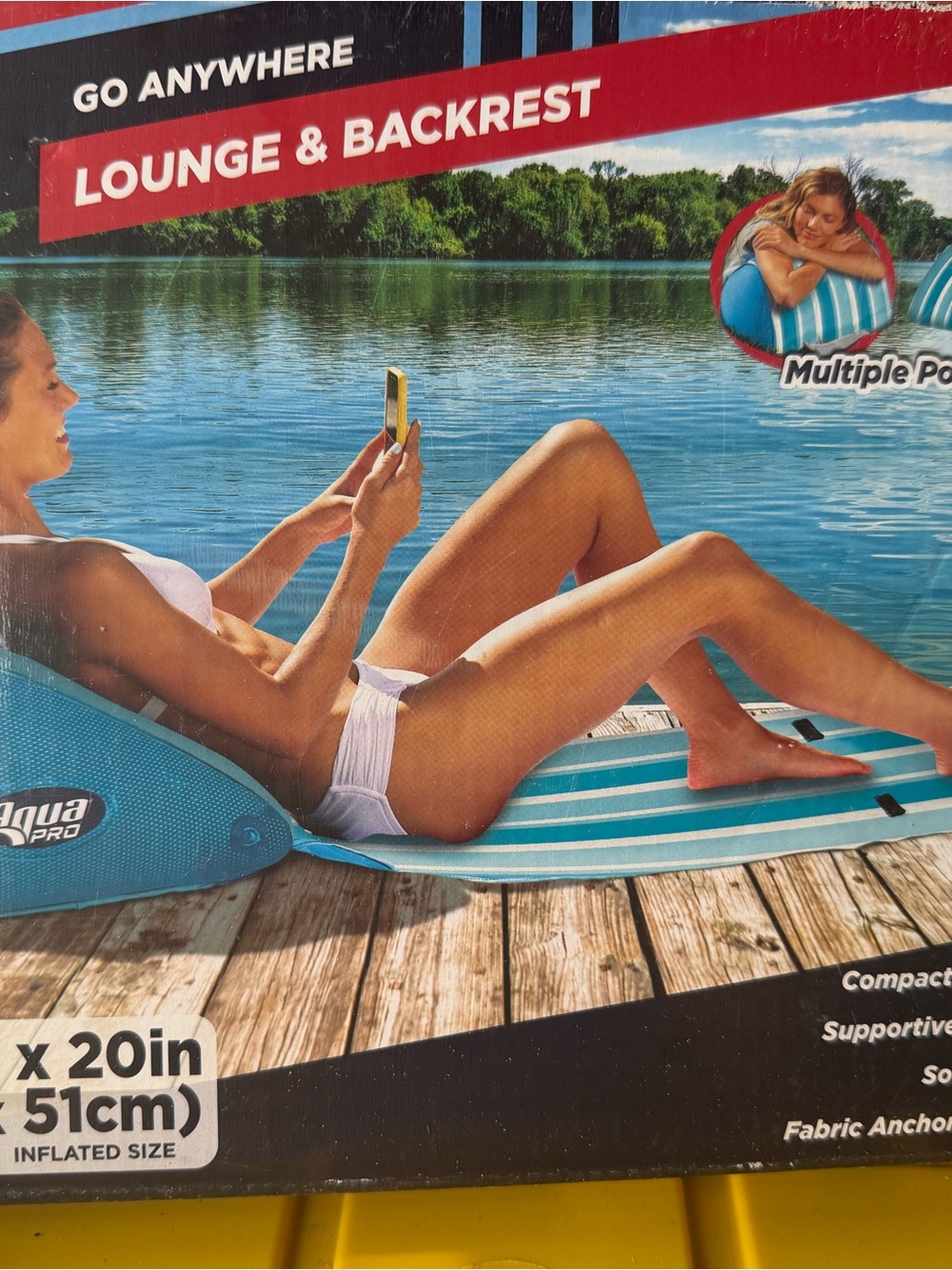 Blue Striped Lounge & Backrest